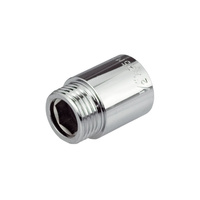 Przedłużka PERFEXIM 502, mosiądz (chrom), 3/4'' (GW x GZ), 30 mm, PN16 bar