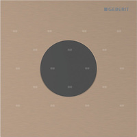 Elektroniczny zawór spłukujący Geberit do pisuaru, zasilanie bateryjne, Typ 40, stal czerwone złoto, okrągły