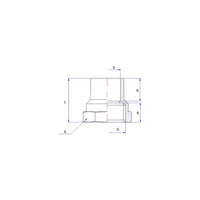 Mufa lut RUMET Mosiądz 1'' x 22 mm (GW)