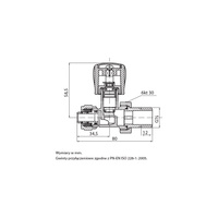 PHA-030/PEX Zawór grzejnikowy prosty z zaciskiem Pex/Al 1/2"