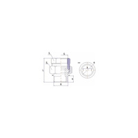 Śrubunek RUMET mosiądz 1 1/2'' x 1 1/2'' (gw x gz)