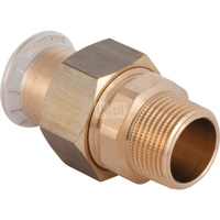 Śrubunek hydrauliczny GEBERIT Mapress Kupfer przejściowy mosiądz GZ 3/4'' 22 mm z pierścieniem zacinającym
