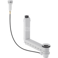 Zestaw odpływowo-przelewowy do umywalki Geberit Clou z cięgłem i pokrętłem: d=32mm, Uchwyt: chromowany z połyskiem