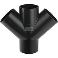 Czwórnik GEBERIT HDPE polietylen, 110 mm x 40 mm x 40 mm x 110 mm DN 100 x DN 40 x DN 40 x DN 100, sw x sw x sw x sw
