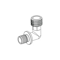 Nypel przejściowy 90' TECE flex, mosiądz, 20 mm x 3/4'' (zz x GZ)
