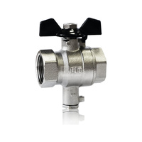 Zawór kulowy wodny motylek do czujnika temperatury 3/4''