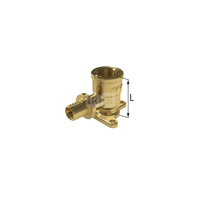 Kolano ścienne mosiężne z uszami GW ultraLINE - 25 Rp3/4" L = 54 mm