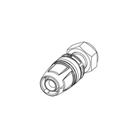Śrubunek TECE logo trzyczęściowy, mosiądz, 20 mm x 3/4'' (pz x GW)