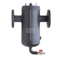 Filtroodmulnik koszowy FMKo 150 – DN65 z wyposażeniem dodatkowym, bez izolacji, ocynkowany (z koszem filtracyjnym 500µm, zaworem spustowym i odpowietrznikiem ręcznym, bez izolacji, ocynkowany)