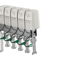 Rozdzielacz do ogrzewania podłogowego COMAP Secos 5-obieg. stal nierdzewna GW 1'' x GZ 3/4'' z inteligentnym sterownikiem natężenia przepływu i temperatury