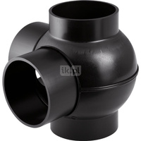 Czwórnik GEBERIT HDPE polietylen, 110 mm x 63 mm x 63 mm x 110 mm DN 100 x DN 60 x DN 60 x DN 100, sw x sw x sw x sw