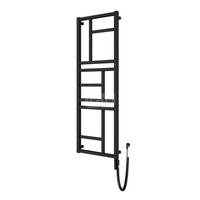 Grzejnik elektryczny (suszarka) INSTAL-PROJEKT Mondrian Electro, wym. 1740 (1845 z grzałką)/600 mm, kolor czarny, moc 600 W