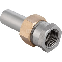 Śrubunek hydrauliczny GEBERIT Mapress Edelstahl przejściowy z końcówką wsuwaną stal nierdzewna GW 1/2'' 18 mm z pierścieniem zacinającym