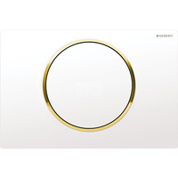 Przycisk uruchamiający Geberit Sigma10, przedni, biały-złoty-biały, okrągły