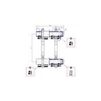 Rozdzielacz ogrzewania RUMET 50B 13 obwodowy
