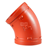 Kolano 45' czerwone Groove - 76.1