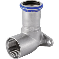 Kolano 90' GEBERIT Mapress Edelstahl, stal nierdzewna, 1/2'' x 18 mm (GW x mufa zaprasowywana)