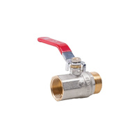 Zawór kulowy PERFEXIM KX03 mosiądz niklowany, PN30 1'' GZ x GW, uchwyt: dźwignia