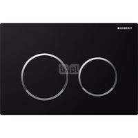 Przycisk uruchamiający Geberit Omega20, przedni/górny, czarny-chrom bł.-czarny, prostokątny