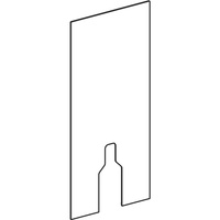 Okładzina przednia do modułu sanitarnego Geberit Monolith do stojącej miski WC, 114 cm: Biały / Szkło