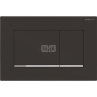 Przycisk uruchamiający Geberit Sigma20, przedni, czarny mat, easy-to-clean, prostokątny