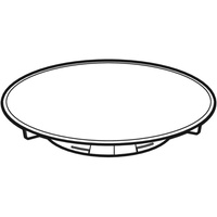 Pokrywa odpływu Geberit Split d90, do syfonu brodzikowego, wysokość zasyfonowania 30 / 50 mm: Płyta przykrywająca: biała, Pierścień ozdobny: chrom matowy