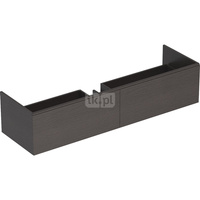 Szafka pod umywalkę GEBERIT Xeno2, 2 szuflady, kolor szary mat płótno szer.1600mm