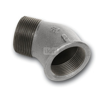 Kolano 45' SANHA 121#, żeliwo (ocynk galwaniczny/elektrolityczny) (ocynk), 1 1/4'' (GW x GZ)