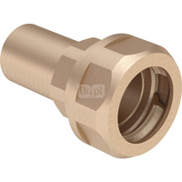 Złączka przejściowa do rur karbowanych GEBERIT Mapress, mosiądz / mosiądz, 18 mm x DN 16 (końcówka wciskowa x PZ)