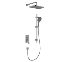 Zestaw natryskowy Malaga, podtynkowy z drążkiem przesuwnym, PVD gun metal grey