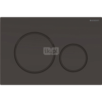 Przycisk uruchamiający Geberit Sigma20, przedni, czarny-czarny mat-czarny, okrągły