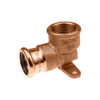 Kolano ścienne z uszami GW Copper - 15 Rp1/2" L = 35 mm