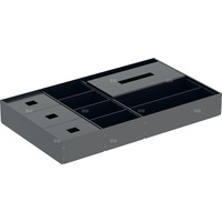 Przegródka do szuflady do szafki pod umywalkę Geberit ONE, sześć otwartych i cztery zamknięte przegródki