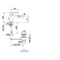 Bateria bidetowa KFA Armatura MOHIT, kolor chrom