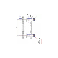Rozdzielacz ogrzewania RUMET EKO45A 13 obwodowy