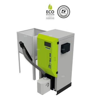 Kocioł na pellet VITECO 45 kW z przyłączem c.o. z zasobnikiem o pojemności 1100 l