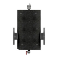 Kołnierzowy separator powietrza SPK+ 150 – DN65 z wyposażeniem dodatkowym, z izolacją, malowany