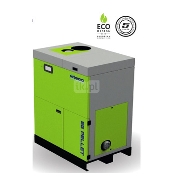 Kocioł na pellet VITECO EG PELLET PL 60 kW z przyłączem c.o. z zasobnikiem o pojemności 350 l