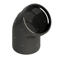 PP kolano 45 st. DN 60 mm z uszczelką [EPDM] czarne