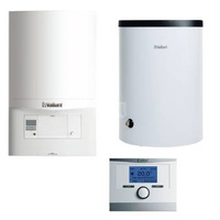 Pakiet - Kocioł gazowy jednofunkcyjny VAILLANT ecoTEC pro VC 146/5-3 kondensacyjny wiszący 5.9 - 15.3 kW + Czujnik c.w.u. + RegulatormultiMATIC 700 + Zasobnik c.w.uVIH R 150/6B