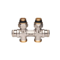 RLV-KDV 15, prosty - Zestaw przyłączeniowy do grzejników dolnozasilanych niezależny od zmian ciśnienia