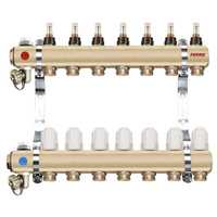 Rozdzielacz 12-drogowy z zaworami termostatycznymi i przepływomierzami, standard