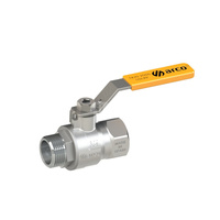 Zawór kulowy ARCO TAJO SOLAR stal nierdzewna 1/2'' GW x GZ, uchwyt: dźwignia chrom