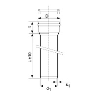Rura kanalizacyjna zewnętrzna pvc-u MAGNAPLAST KGEL 500 x 6000 x 14.6 z kielichem lita pomarańczowa, klasa C - SN 8