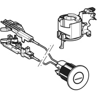Przycisk i dźwignia Geberit, do systemu spłukiwania WC z cięgłem: Chrom błyszczący