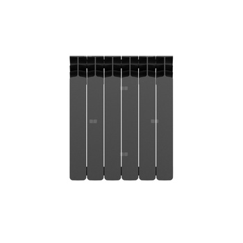 Grzejnik żeberkowy GAVIA 50 PLUS aluminium, podłączenie boczne 575 x 483 mm, kolor czarny, moc 704 W