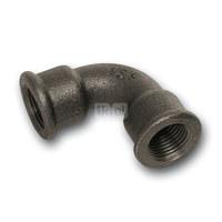 Łuk 90' SANHA 2A#, żeliwo (czarny), 1/2'' (GW)