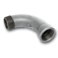 Łuk 90' SANHA 1#, żeliwo (cynk/nikiel) (ocynk), 1/4'' (GW x GZ)