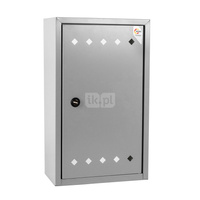 Skrzynka gazowa LPG, 300x500x200, naścienna, metalowa - popielata