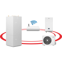 Hybrydowy System Grzewczy 1F R32 Prima S 6GT szafa hydrauliczna GT160, centrala Smart Home Sinum Lite